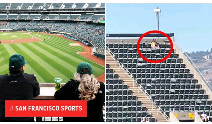 Couple had wild s3x during Oakland A’s Stadium Game.